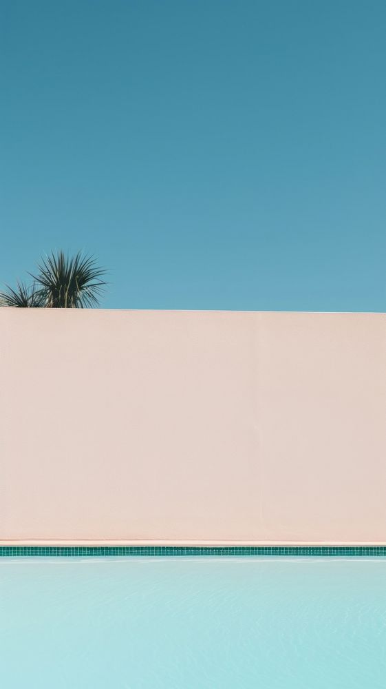 Swimming pool wall architecture outdoors. 