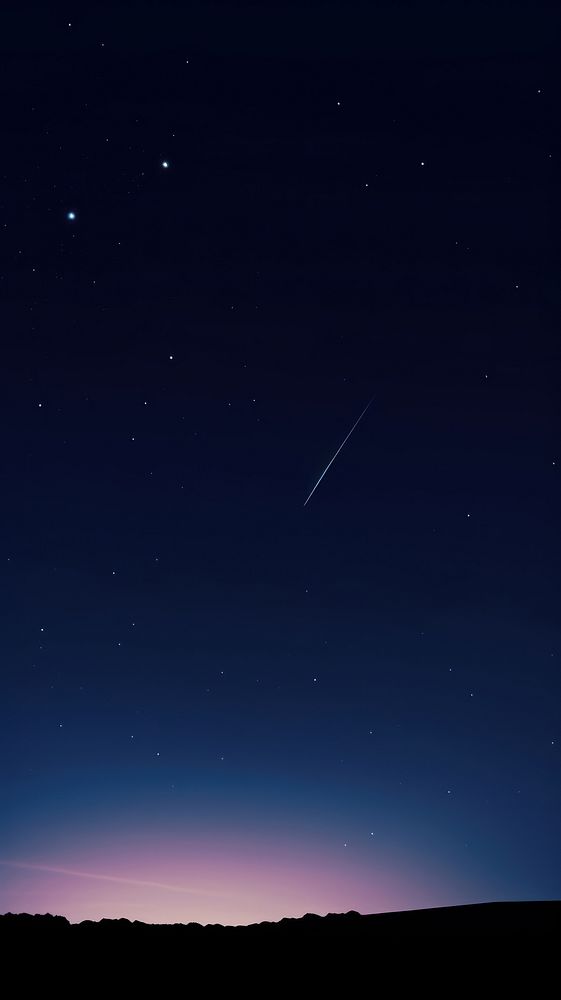 Shooting star astronomy outdoors horizon. AI generated Image by rawpixel.