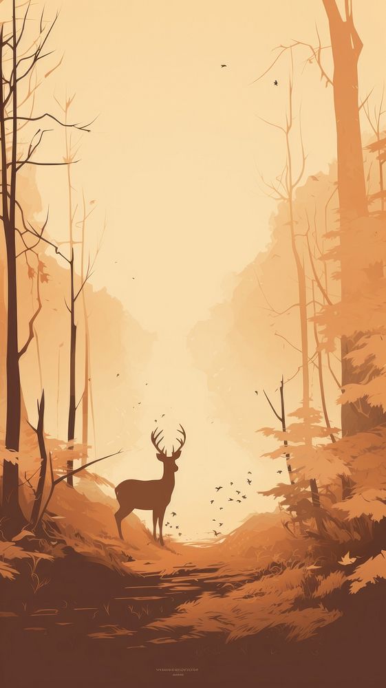 Woodland wildlife tranquility wilderness. AI generated Image by rawpixel.