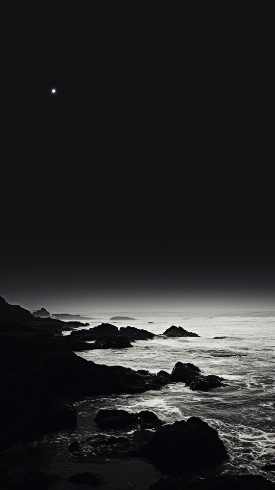 Sea scape astronomy outdoors horizon. AI generated Image by rawpixel.