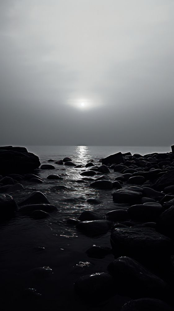 Sea scape outdoors horizon nature. AI generated Image by rawpixel.