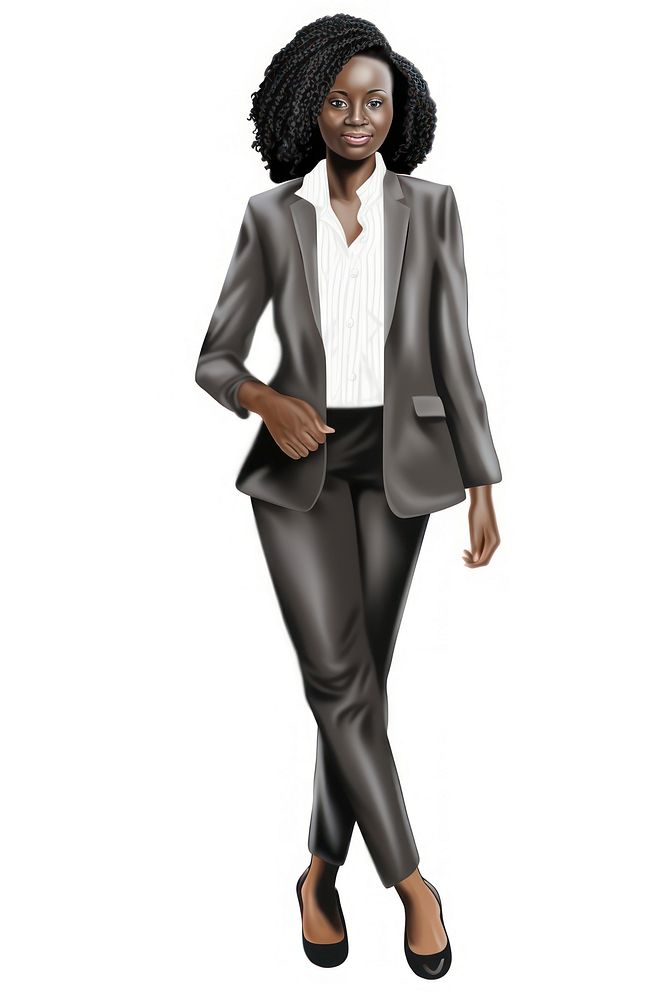 African woman adult blazer suit. AI generated Image by rawpixel.