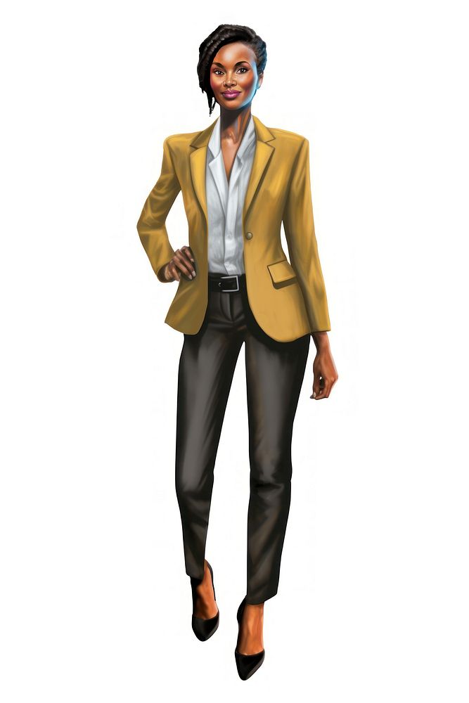 African woman adult blazer jacket. AI generated Image by rawpixel.