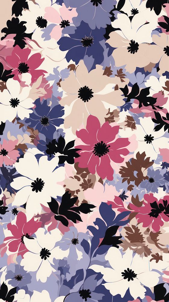 Floral camouflage pattern backgrounds graphics textile. AI generated Image by rawpixel.