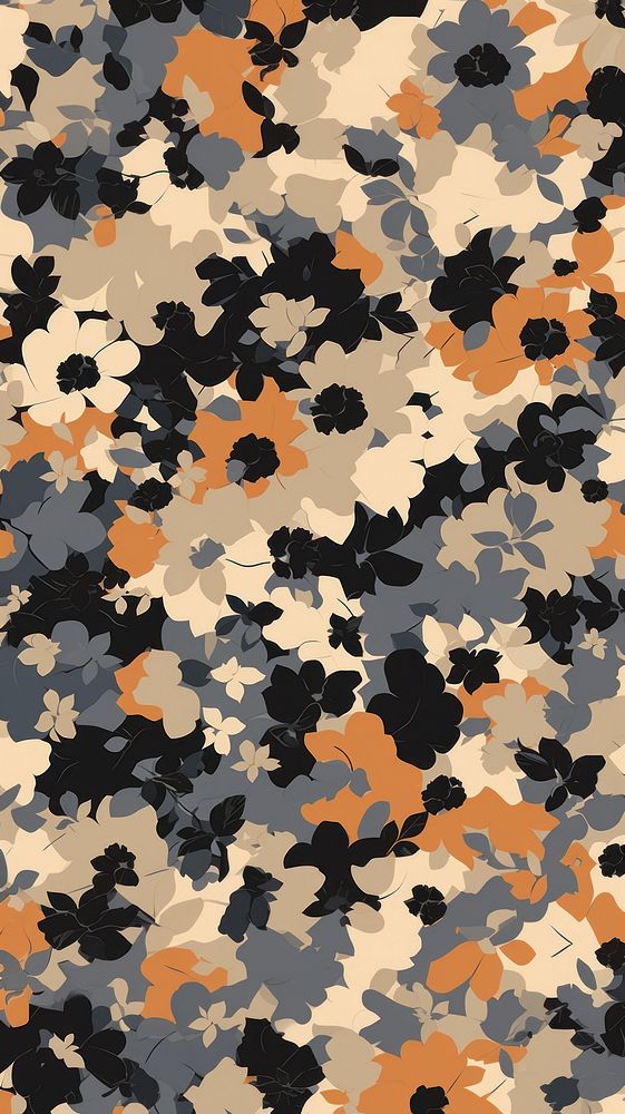 Floral camouflage pattern backgrounds military textile