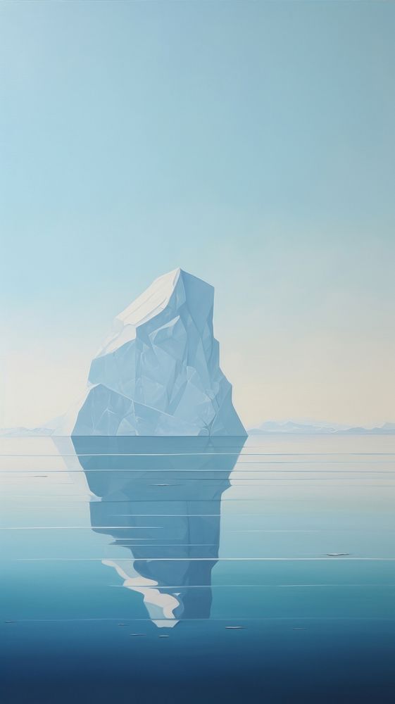 Iceberg nature tranquility reflection. AI generated Image by rawpixel.