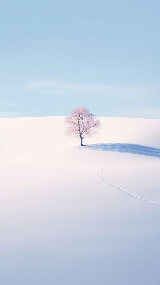 Snow landscape outdoors horizon. AI generated Image by rawpixel.