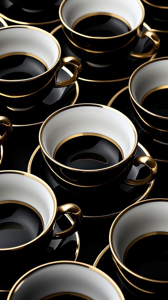 Gold cup coffee drink black. AI generated Image by rawpixel.