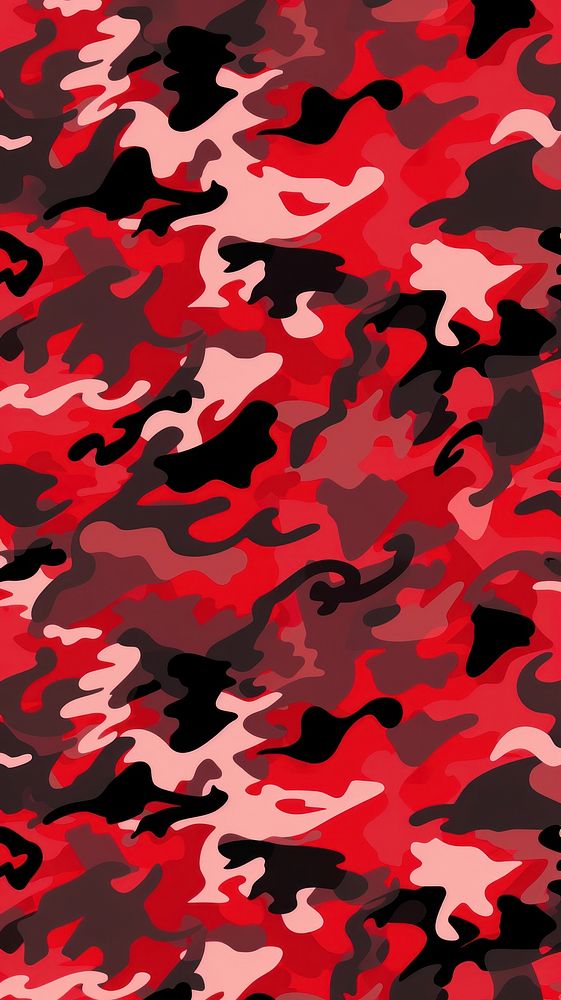 Red camouflage pattern backgrounds military repetition. AI generated Image by rawpixel.