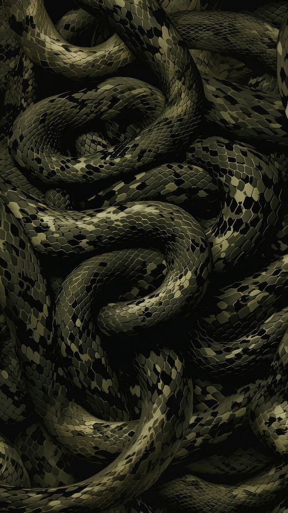 Snake camouflage pattern backgrounds black monochrome. 