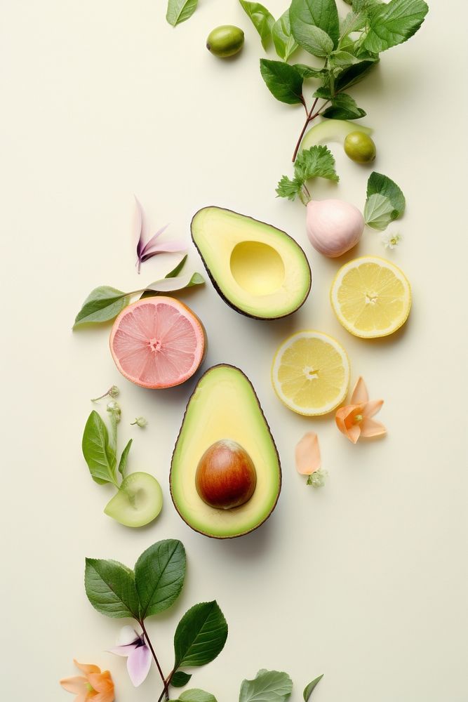 Well being food avocado fruit plant. AI generated Image by rawpixel.