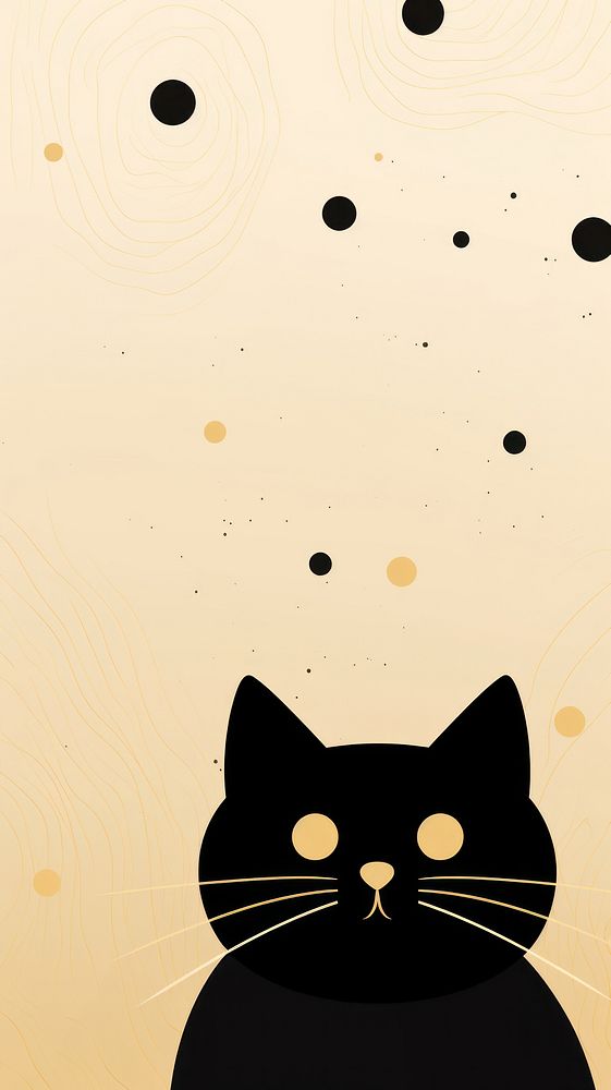Minimal cat illustrations backgrounds animal mammal. AI generated Image by rawpixel.