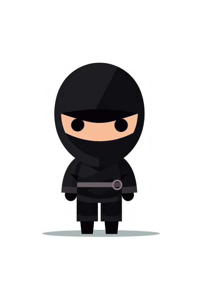 A male ninja white background protection technology. AI generated Image by rawpixel.