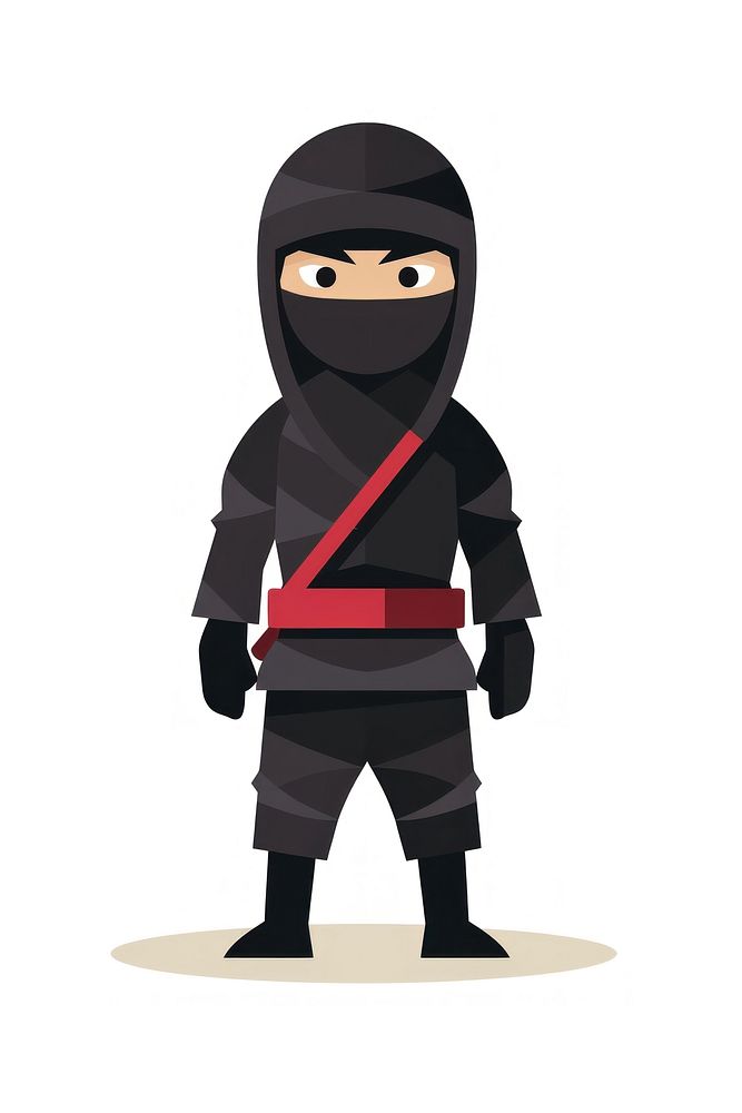 A male ninja white background protection disguise. AI generated Image by rawpixel.