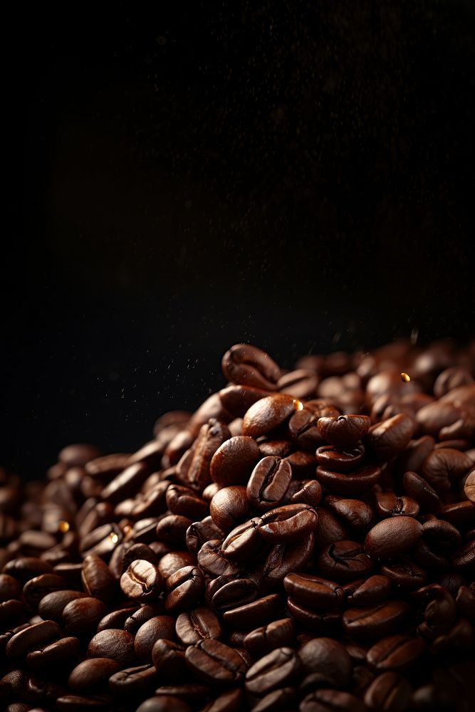 Coffee beans refreshment freshness abundance. AI generated Image by rawpixel.