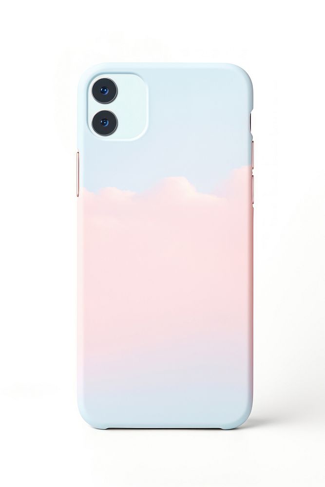 A soft phone case white background mobile phone electronics. AI generated Image by rawpixel.