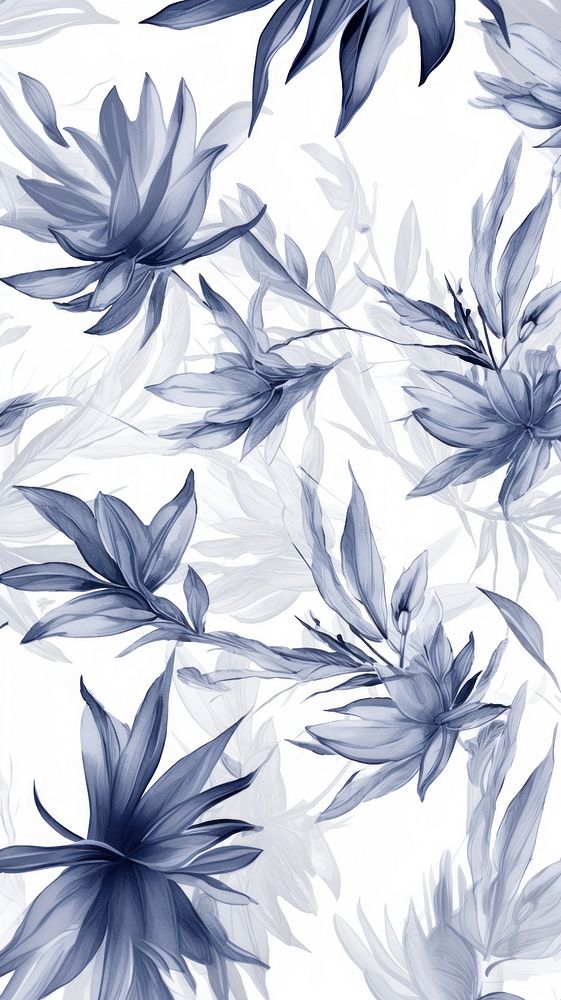 Foliage pattern nature sketch. AI generated Image by rawpixel.