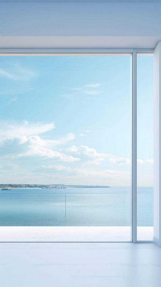 Window with sea view nature glass sky. AI generated Image by rawpixel.