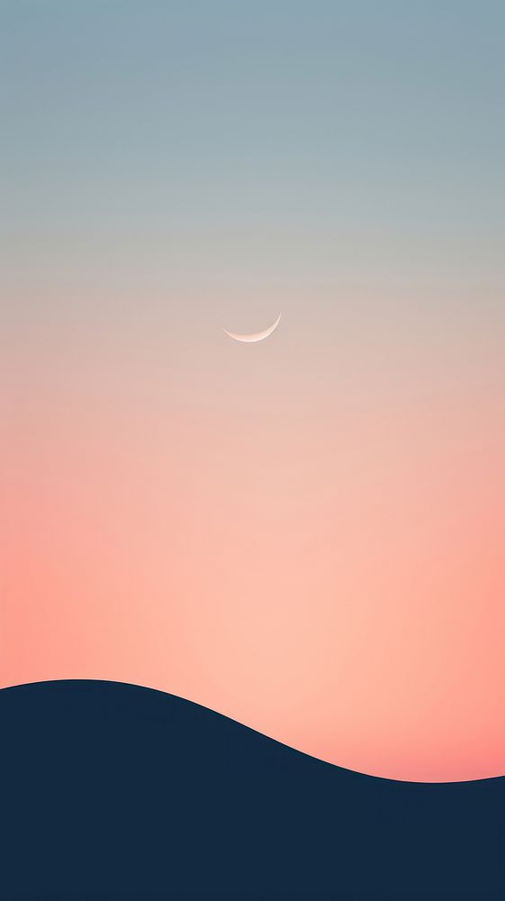 Moon astronomy outdoors horizon. AI generated Image by rawpixel.