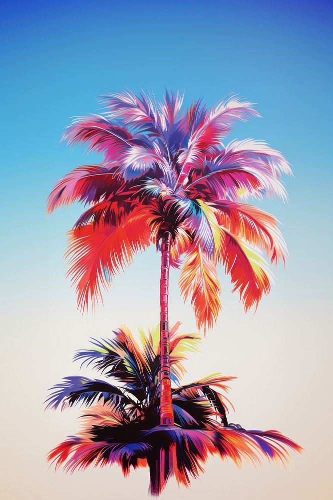 A tropical palm tree isolated on clear solid background outdoors nature plant. AI generated Image by rawpixel.