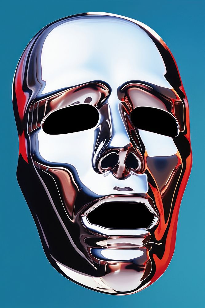 A very sad mask disguise headgear clothing. AI generated Image by rawpixel.