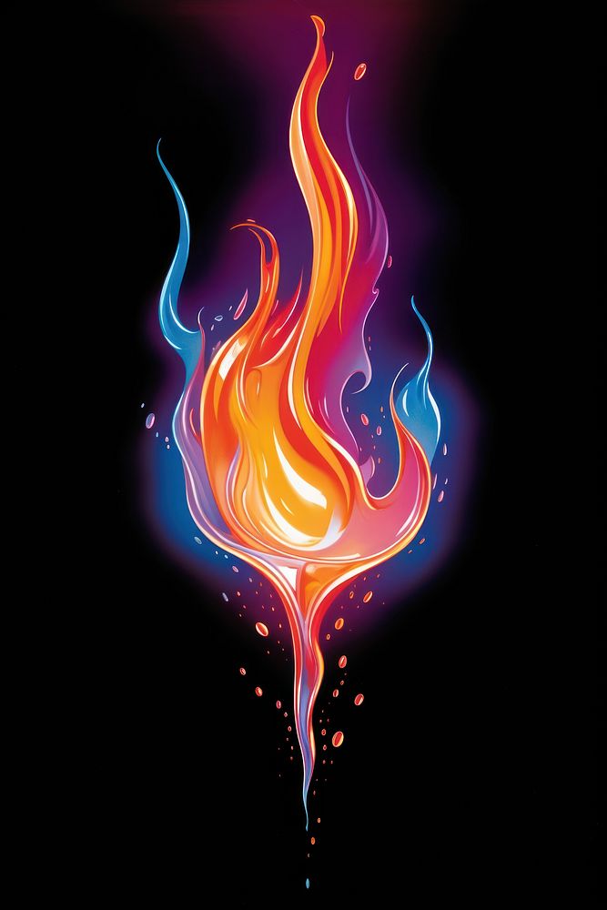 A flame effect isolated on clear solid background light fire art. AI generated Image by rawpixel.