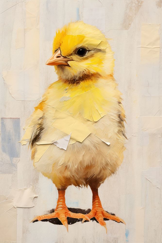 A portrait of Yellow little chick animal canary yellow. AI generated Image by rawpixel.