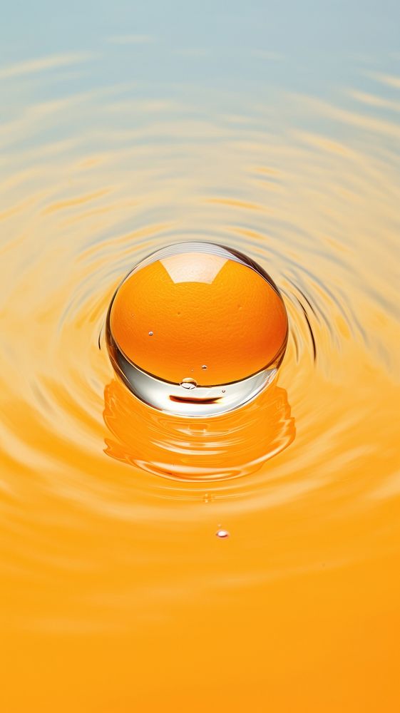 An orange reflection outdoors water. AI generated Image by rawpixel.