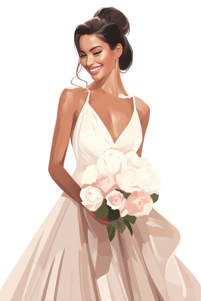 Dress gown fashion wedding. AI generated Image by rawpixel.
