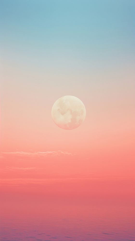 Vanila sky with full moon astronomy outdoors nature. AI generated Image by rawpixel.