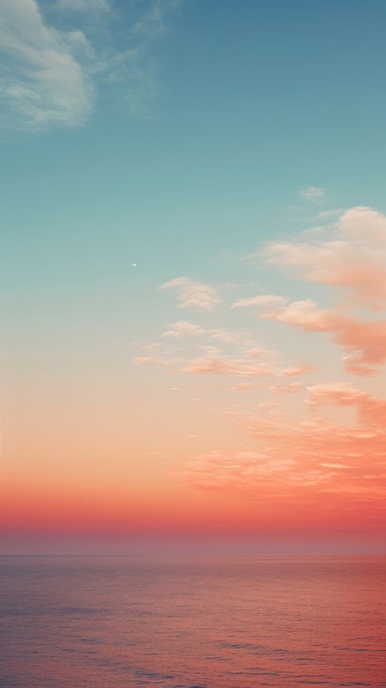 Vanila sky with full moon landscape outdoors horizon. AI generated Image by rawpixel.