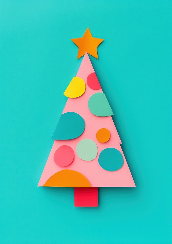 Christmas tree art celebration creativity. AI generated Image by rawpixel.