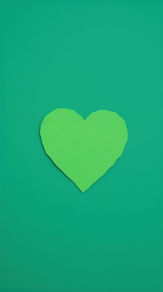 Green heart symbol green background turquoise. AI generated Image by rawpixel.