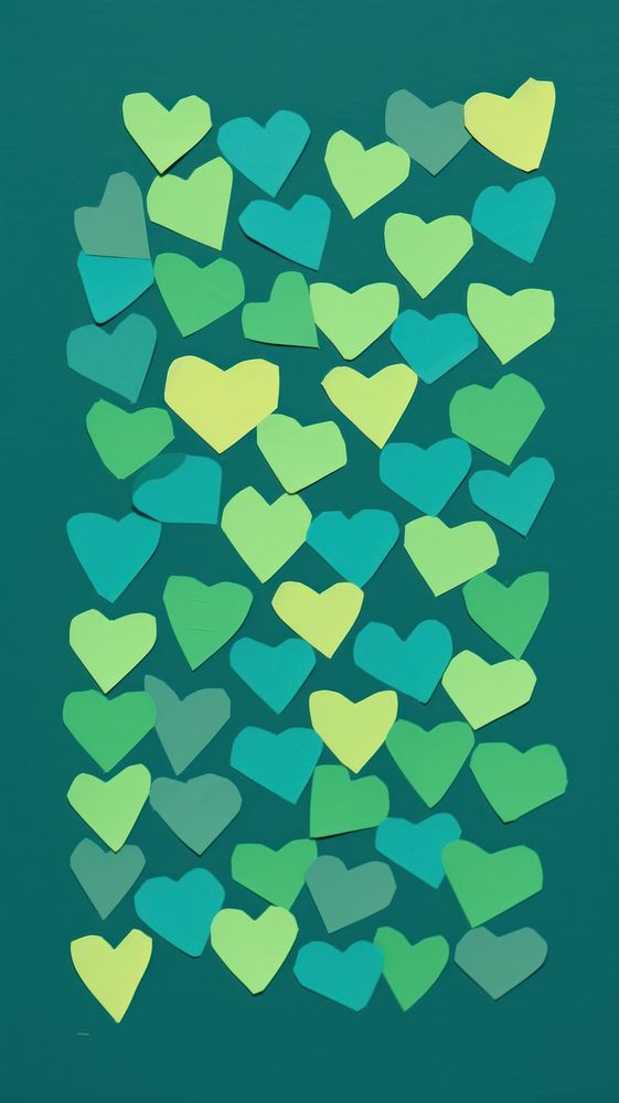 Green heart backgrounds symbol paper. AI generated Image by rawpixel.