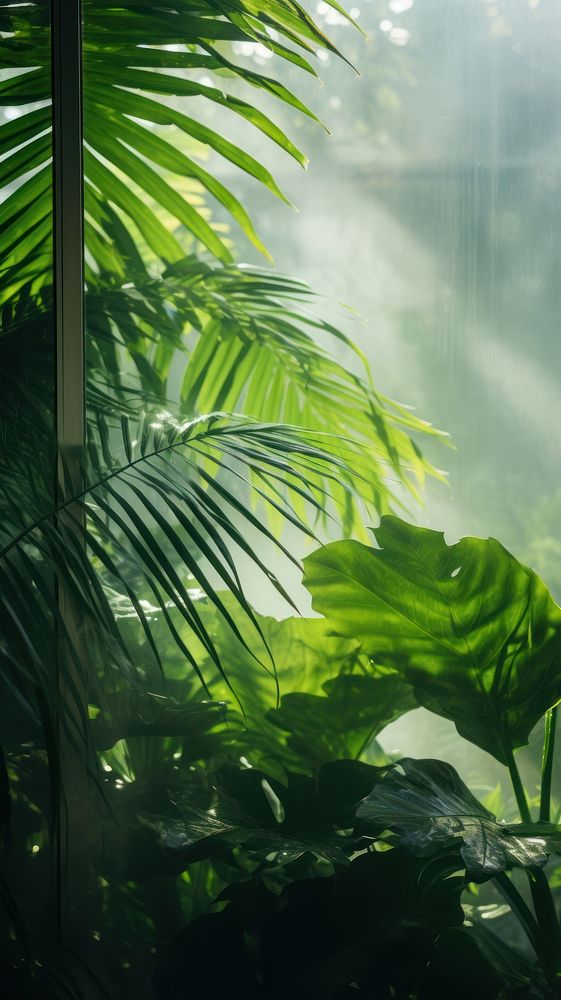 Tropical backgrounds vegetation outdoors. AI generated Image by rawpixel.
