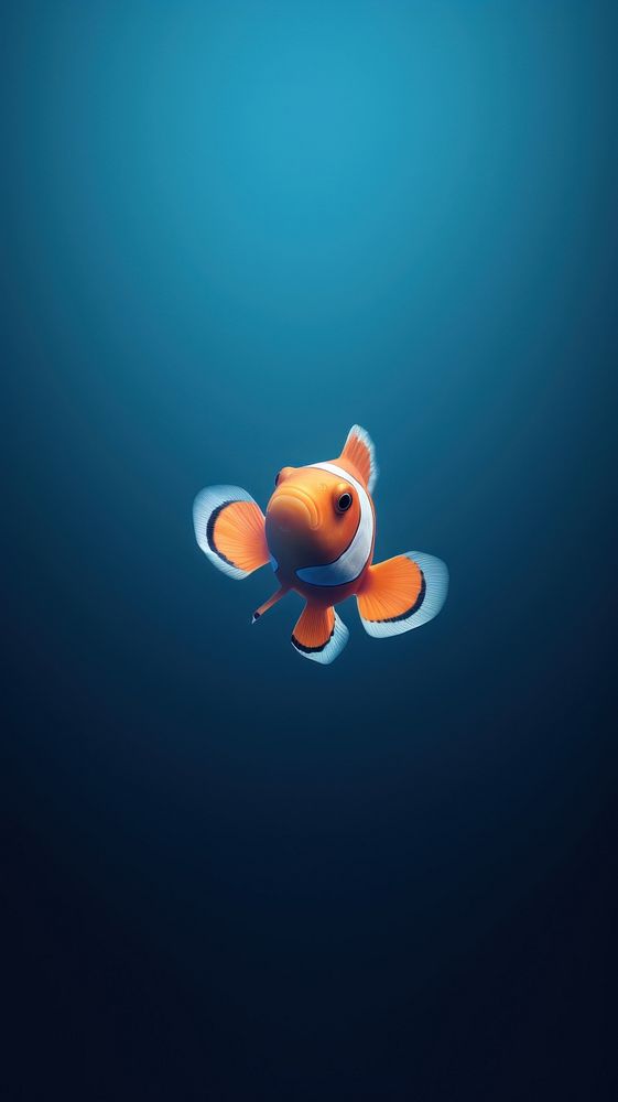Clownfish goldfish animal underwater. AI generated Image by rawpixel.