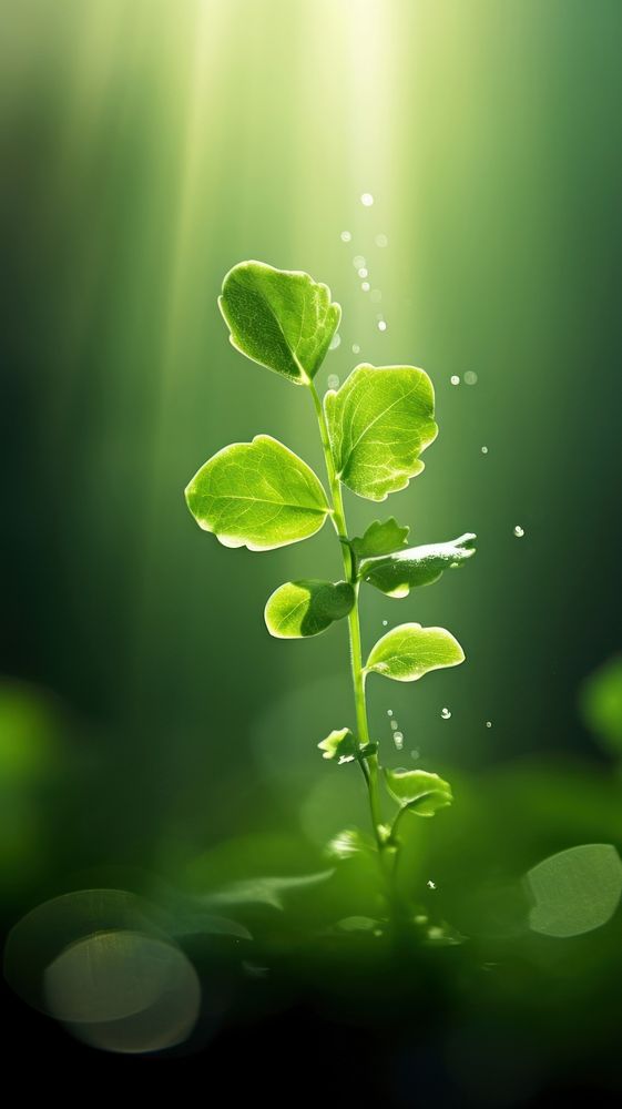 Green plant outdoors nature light. AI generated Image by rawpixel.