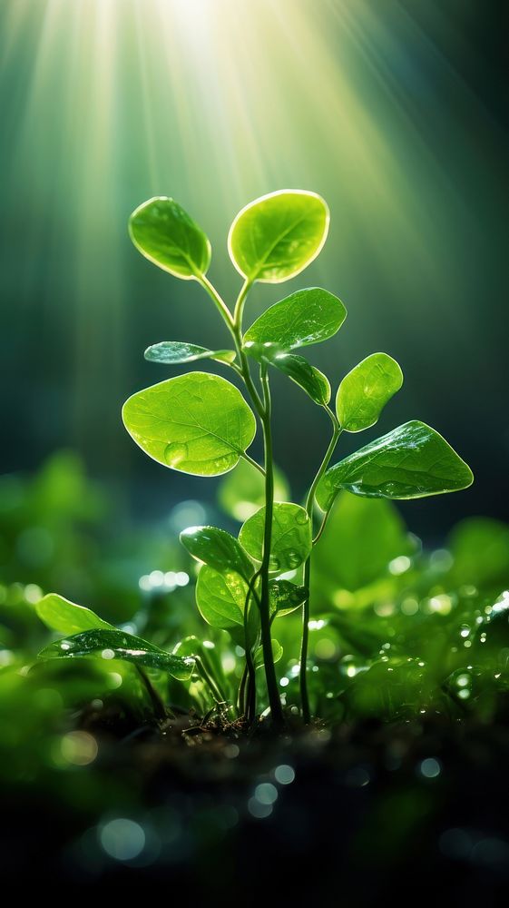 Green plant sunlight outdoors leaf. AI generated Image by rawpixel.