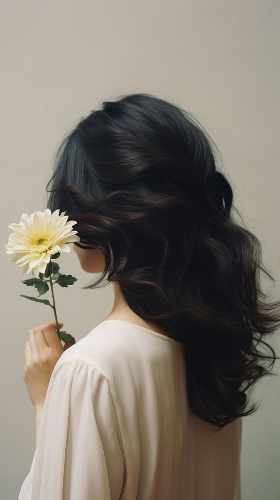 Flower person adult hair. AI generated Image by rawpixel.