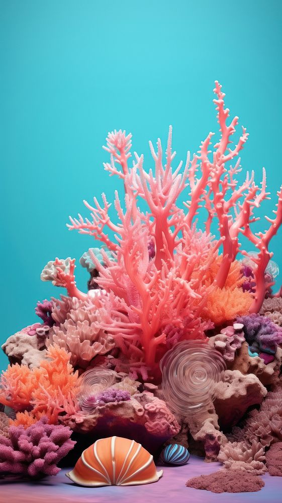 Coral reef aquarium nature ocean. AI generated Image by rawpixel.