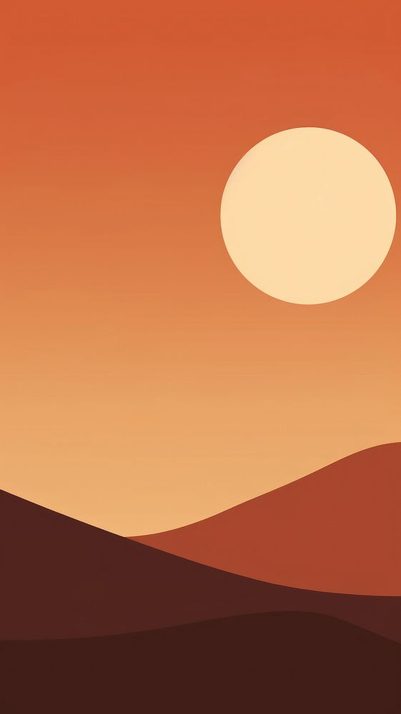 Desert with big circle backgrounds outdoors sunset. AI generated Image by rawpixel.