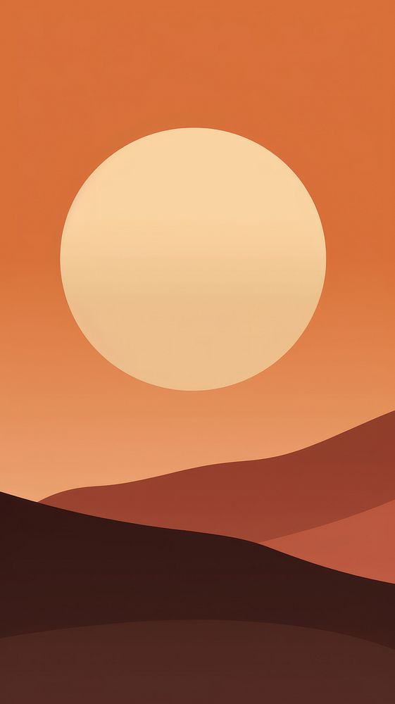Desert with big circle backgrounds outdoors sunset. AI generated Image by rawpixel.