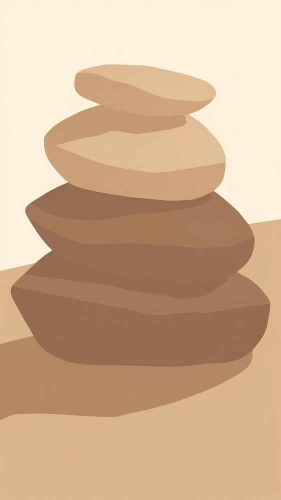 A stack of rocks sitting on top of each other outdoors sand zen-like. AI generated Image by rawpixel.