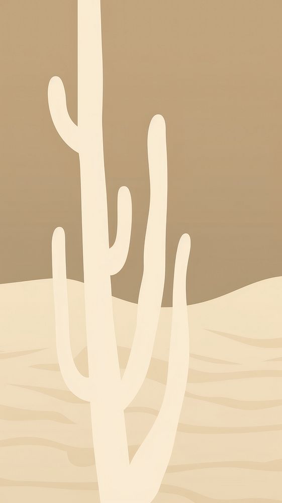 Moon Desert Cactus Boho cactus backgrounds desert. AI generated Image by rawpixel.