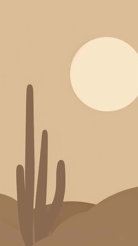 Moon Desert Cactus Boho cactus backgrounds outdoors. 