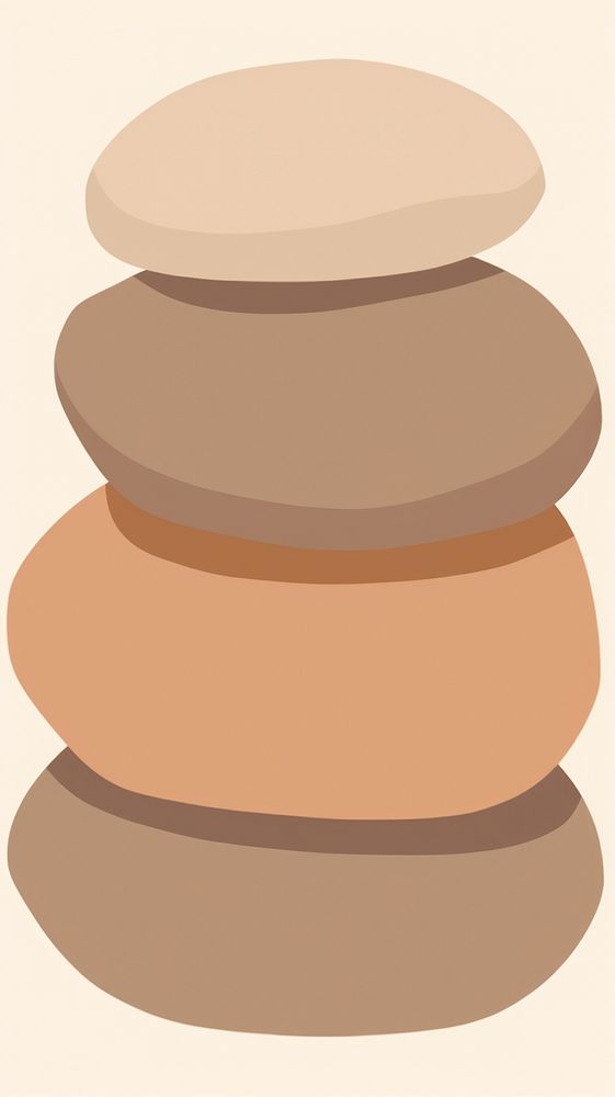 A stack of rocks sitting on top of each other brown confectionery simplicity. AI generated Image by rawpixel.