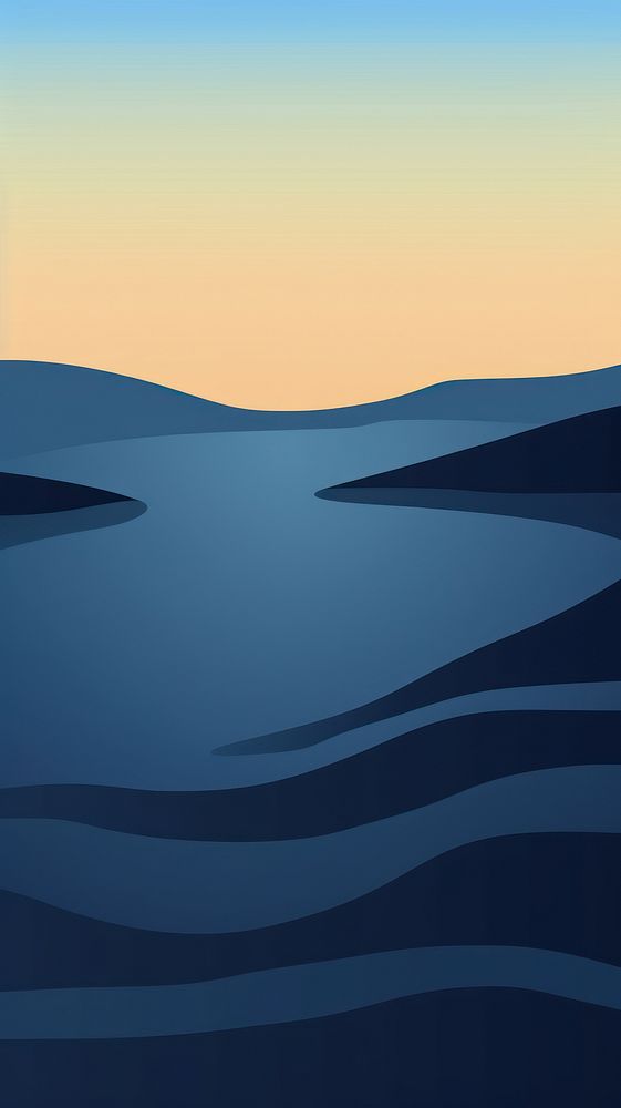 Minimal illustration of night lagoon backgrounds landscape outdoors. AI generated Image by rawpixel.