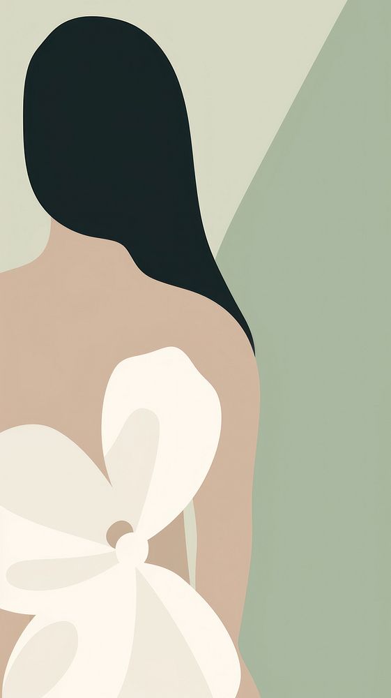 A women with a beautyful flower art adult back. AI generated Image by rawpixel.