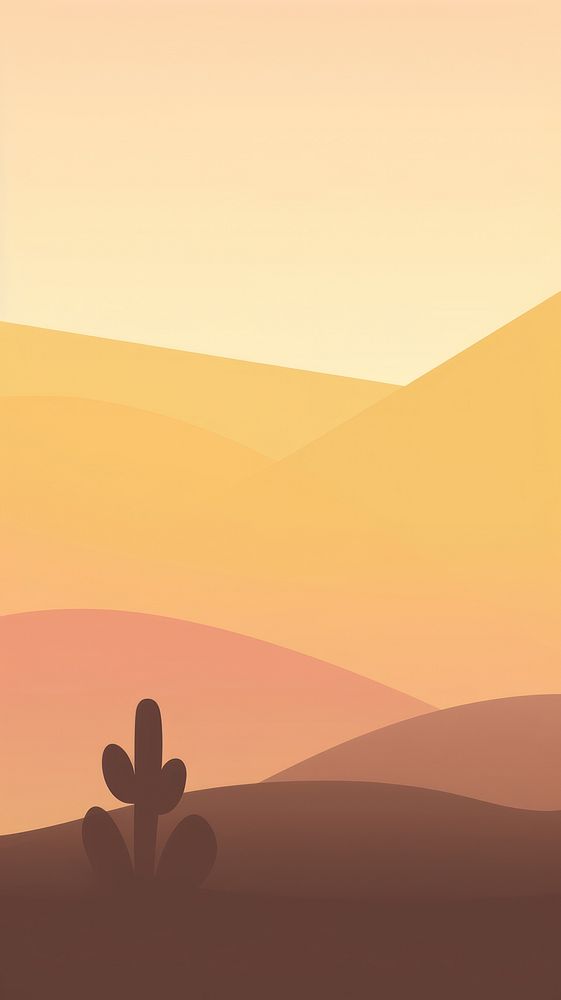 Moon Desert Cactus Boho desert backgrounds outdoors. AI generated Image by rawpixel.
