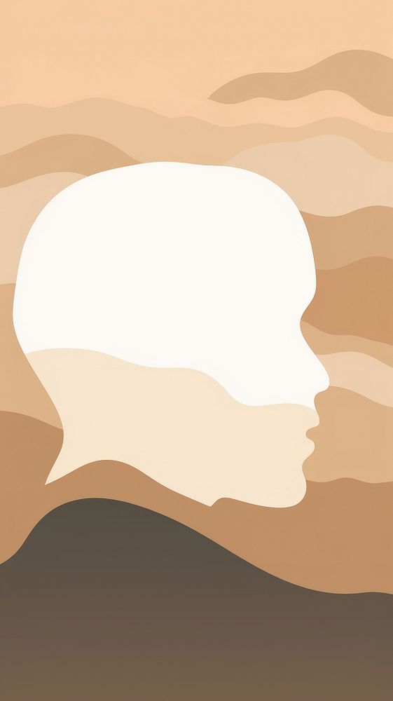 Man mental health art silhouette headshot. AI generated Image by rawpixel.